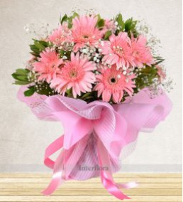 PEMBE GERBERA BUKETİ